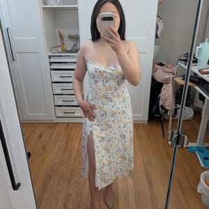 Abercrombie Silky High Slit Dress